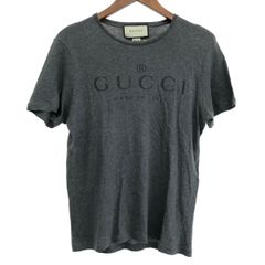 GUCCI グッチ ロゴ Tシャツ L ブラック コットン 232654 メンズ - メルカリ
