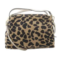 ジャンニキャリーニ GUM gianni chiarini アリファM ハラコ レオパード 2WAY ショルダーバッグ ハンドバッグ 茶色