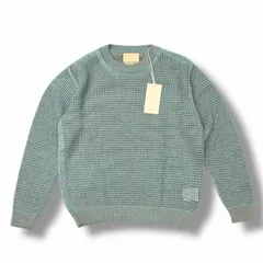 参考上代39600円 未使用 YOKE 25SS MESH KNITTED CREWNECK SWEATER メッシュニット クルーネックセーター ヨーク YK25SS0957S ブルー 2 （11954M）のサムネイル