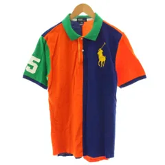 ポロ バイ ラルフローレン Polo by Ralph Lauren ビッグポニー ポロシャツ 半袖 刺繍 コットン 170 オレンジ 緑 グリーン 青 ブルー CWRLKNIY1I00179 /AN71 ■MA
