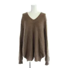 スローン SLOANE ニット セーター モヘヤ シルク 4 茶 ブラウン Vネック 無地 長袖 SL2W 035 /AP