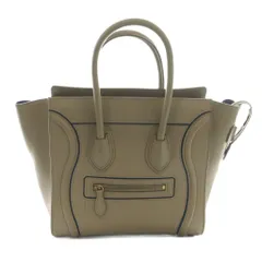 セリーヌ CELINE ラゲージ マイクロショッパー ハンドバッグ レザー グレージュ /AQ ■OS ■OH