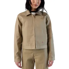 ディッキーズ レディース アウター ジャケット・ブルゾン クロップド ジャケット Dickies Unlined Cropped Eisenhower Jacket Womens Khaki カーキのサムネイル