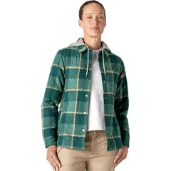 ディッキーズ レディース アウター ジャケット・ブルゾン シャツ ジャケット Dickies Hooded Flannel Shirt Jacket Womens Mallard Campside Pのサムネイル