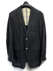 BURBERRY BLACK LABEL｜バーバリーブラックレーベル 銀ボタン 春夏 リネン テーラードジャケット 紺ブレ