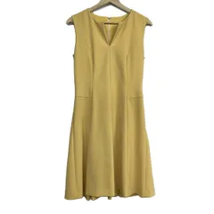 FOXEY NEW YORK(フォクシーニューヨーク) ワンピース サイズ40 M レディース美品  - 28352 イエロー ノースリーブ/ひざ丈