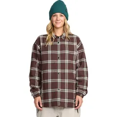 ボルコム レディース アウター ジャケット・ブルゾン Volcom Insulated Riding Flannel Jacket Womens Oxblood オックスブラッド