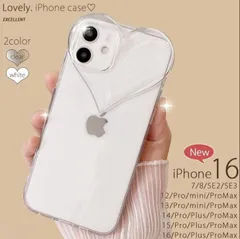 スマホケース iPhone16 iPhone14 iPhone13 12 Pro Max mini クリア 透明 大きなハート おしゃれ かわいい 韓国 携帯
