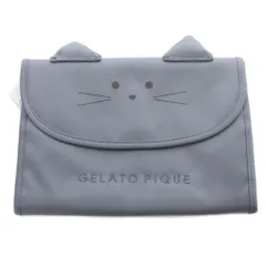 ジェラートピケ gelato pique CAT母子手帳ケースL ロゴ グレー