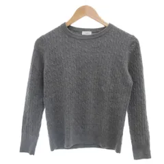マッキントッシュフィロソフィー MACKINTOSH PHILOSOPHY 美品 セーター ウール 38 グレー ケーブルニット ラウンドネック 長袖 /YJ ■GY61