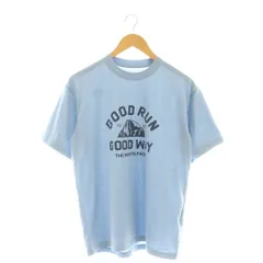 ザノースフェイス THE NORTH FACE SS Free Run Crew Tシャツ カットソー プリントS 水色 紺 NT32492 /CX ■OS