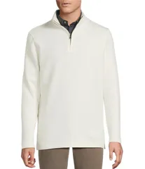 ダニエル クレミュ メンズ アウター ニット・セーター Cremieux Blue Label QuarterZip Pullover Cream クリームのサムネイル