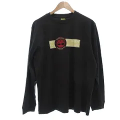 ティンバーランド Timberland Tシャツ M 黒 ブラック ロゴデザイン 長袖 丸首 クルーネック /SC ■ECA001