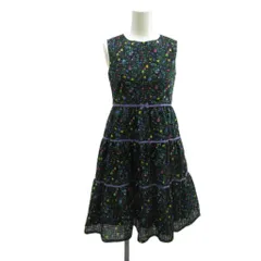 アナスイ ANNA SUI ワンピース キッズ 子供服 ノースリーブ ひざ丈 花柄 総柄 リボン 150 マルチカラー /XZ ■ECB001のサムネイル
