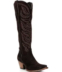 アリアト レディース シューズ ブーツ・レインブーツ スエード ブーツ Ariat Womens Laramie StretchFit Suede OvertheKnee Western Boots French Roast
