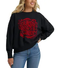 ラングラー レディース トップス Tシャツ クルーネック シャツ WranglerR Long Sleeve Crew Neck Everybody Wants To Be A Cowboy TShiのサムネイル
