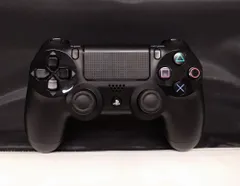 T【HY】【ジャンク品】SONY純正 PS4 DUALSHOCK4 ワイヤレスコントローラー CUH-ZCT1J ジェットブラック Bluetooth対応 タッチパッド 振動機能[ゆうパケット発送、送料無料]HY004