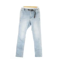 グラミチ GRAMICCI ストレッチ デニム ナローパンツ ウォッシュ加工 アウトドア S 青 ブルー GMP-15S011 /AO25 ■GY99