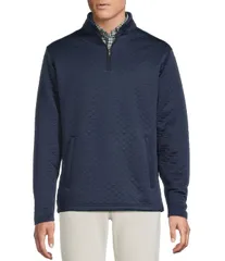 ダニエル クレミュ メンズ アウター ニット・セーター キルティング Cremieux Blue Label Quilted QuarterZipullover Navy Heather ヘザーのサムネイル