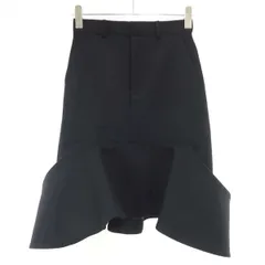 sacai サカイ 25AW メルトンウールミディスカート 25-08070 ブラック 0のサムネイル