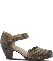 ラリティステ レディース シューズ パンプス レザー LARTISTE Parchelle Perforated Leather Pumps Gray グレー