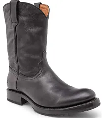フライ メンズ シューズ ブーツ・レインブーツ レザー Frye Mens Duke Western Roper Leather Boots Black ブラックのサムネイル