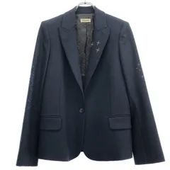 ZADIG&VOLTAIRE ザディグ エ ヴォルテール VICTOR MULTISTRASS ラインストーンデザイン ジャケット  ネイビー 36のサムネイル