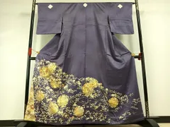 平和屋着物●銀座きしや　色留袖　駒刺繍　雪輪枝花文　金彩　正絹　逸品　未使用　AABG4543fy