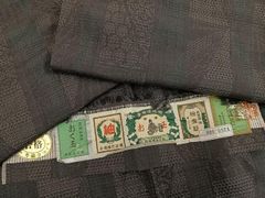 m637＋　D823美濃里紬　三代目市三郎　証紙　正絹　着物　単衣　未使用極美品 m637＋ D823美濃里紬 三代目市三郎 証紙 正絹 着物 単衣 未使用極美品