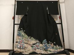 大島紬 落款入 付け下げ 南国 ビーチ 風景 正絹 X332 - メルカリ