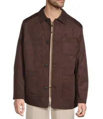 ラウンドトゥリーアンドヨーク メンズ アウター ジャケット・ブルゾン スエード ジャケット Roundtree Yorke Chore Faux Suede Jacket Chocolate チョコレート