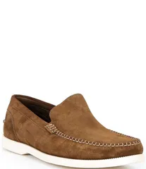 コールハーン メンズ シューズ スリッポン・ローファー スエード ローファー Cole Haan Mens American Classics Suede Hampton Loafers Spiced BrownIvory アイボリー