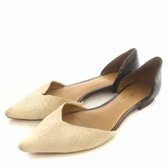 3.1 フィリップリム 3.1 phillip lim フラットシューズ ポインテッドトゥ パンプス クロコ型押し 37 23.5cm 白 黒 /☆Gのサムネイル