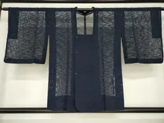 平和屋着物▽道行コート　スリーシーズン　春夏秋　塵除け　立波紋紗　黒鳶色　正絹　逸品　AABG7680ck 平和屋着物▽道行コート スリーシーズン 春夏秋 塵除け 縞紋紗