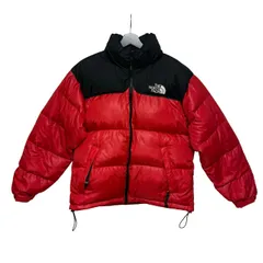  ザノースフェイス THE NORTH FACE メンズ ヌプシ ダウンジャケット グースダウン M レッド×ブラック ND91841【KN2】