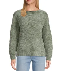 トッミーバハマ レディース アウター ニット・セーター Tommy Bahama Luna Chenille Boat Neck Long Sleeve Pullover Sweater Seagraのサムネイル