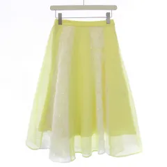 チェスティ Chesty 21SS フレアスカート ロング 花柄 スパンコール レース 0 XS 黄 イエロー 白 ホワイト 21C707 /BM