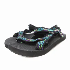 テバ Teva サンダル ストラップ 総柄 23.0cm 黒 ブラック /FT