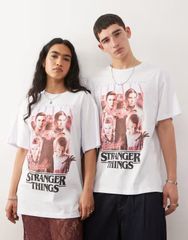 리클렘 빈티지 레이디스 탑스 T셔츠 프린트 Reclaimed Vintage x Stranger Things unisex oversized Tshirt with r