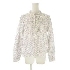 ポロ バイ ラルフローレン Polo by Ralph Lauren シャツ ブラウス 0 150/80A 紫 パープル 小花柄 フリルネック 長袖 /CK49 ■ECE003