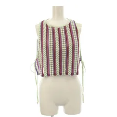 ボールジー BALLSEY トゥモローランド 23SS ショートベスト S マルチカラー ストライプ柄 ショート丈 ノースリーブ /JP