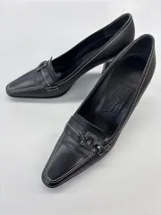 SALVATORE FERRAGAMO イタリア製 ガンチーニ レザー生地 パンプス ヒール 送料無料♪