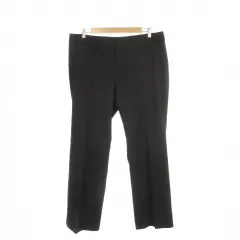 レミュー LES MUES Femme Precious Line パンツ スラックス 6L 黒 ブラック 無地 長ズボン センタープレス /AH7 ■GY58