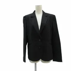 レミュー LES MUES テーラードジャケット 上着 ミドル丈 5L 大きいサイズ 黒 ブラック /SM5 ■GY63