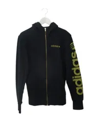 アディダスネオ adidas neo ジップアップパーカー S カットソー フーディ 刺繍 プリント ネイビー 紺 トップス