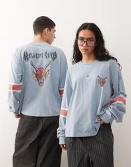 리클렘 빈티지 레이디스 탑스 T셔츠 프린트 Reclaimed Vintage x Stranger Things Unisex long sleeve skater tee