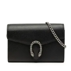 グッチ ディオニュソス チェーンウォレット ショルダーバッグ 401231 ブラック レザー レディース GUCCI【214-62464】