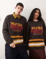 리클렘 빈티지 레이디스 아우터 니트 스웨터 로고 Reclaimed Vintage x Stranger Things Unisex oversized knit sweate
