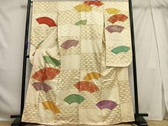 K11⭐️正絹 豪華振袖 袷 刺繍 広襟 リメイク - メルカリ