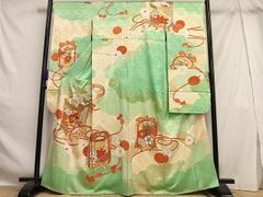 平和屋着物＊夏物　小紋　紗　舞花文　AABB8762sx 平和屋着物＊夏物 小紋 紗 舞花文 AABB8762sx